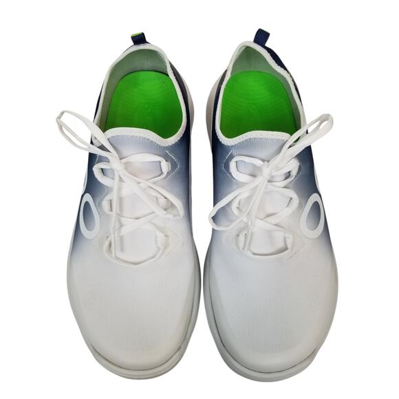 Oofos Men's OOmg Sport Low Shoes US 12 / EU 45 White Navy Recovery 09012023-14 - Picture 2 of 9